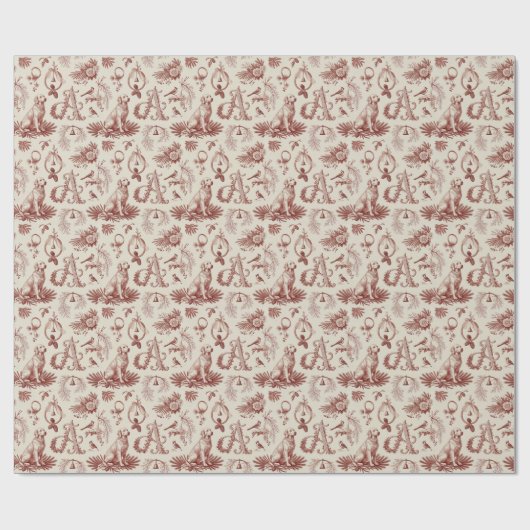 Kersthond Cadeau Inpakpapier Letter A Monogram (Vlak)