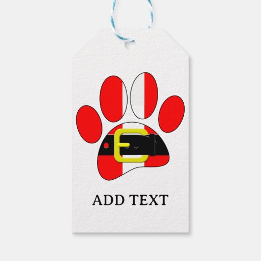 kersthond cadeaulabel (Achterkant)