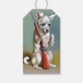 kersthond cadeaulabel (Voorkant)