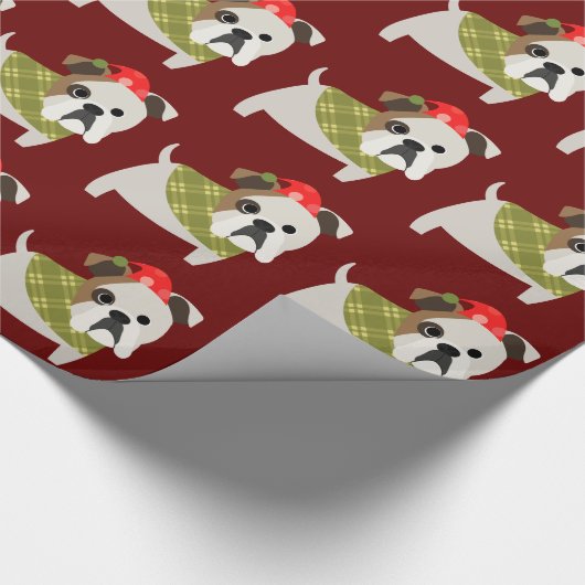 Kersthond Cadeaupapier (Hoek)