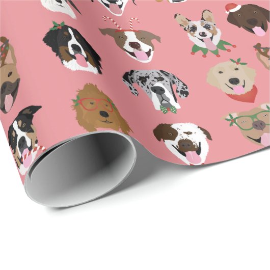 Kersthond Cadeaupapier (Rol Hoek)