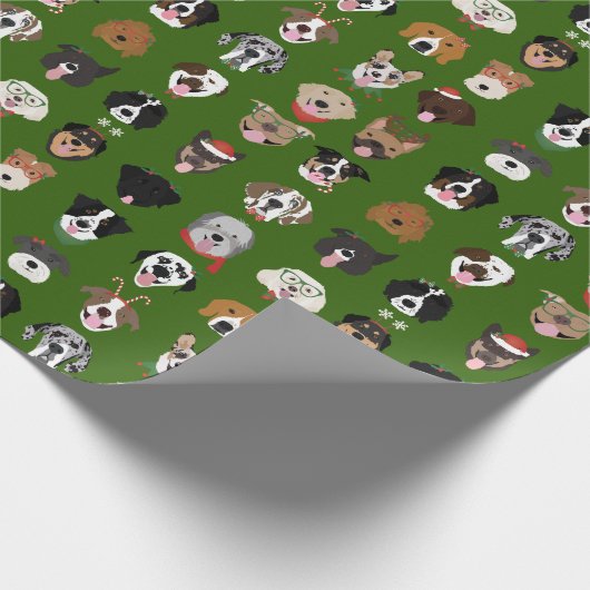 Kersthond Cadeaupapier (Hoek)