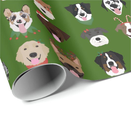 Kersthond Cadeaupapier (Rol Hoek)