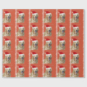 kersthond cadeaupapier (Vlak)