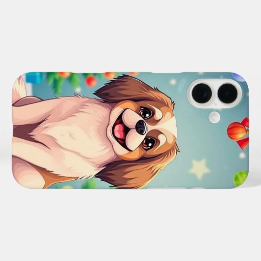 kersthond Case-Mate iPhone case (Achterkant (horizontaal))