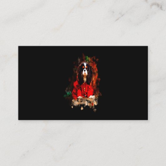 Kersthond Cavalier King Charles Spaniel Visitekaartje (Voorkant)