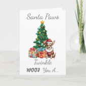 kersthond Chihuahua Feestdagen Kaart (Voorkant)