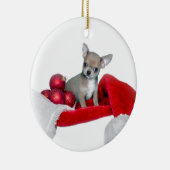 Kersthond Chihuahua Keramisch Ornament (Rechts)