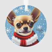 Kersthond, Chihuahua, Santa Dog Ornament (achterkant)