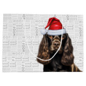 Kersthond Chocolade Cocker Spaniel Vakantie Groot Cadeauzakje (Achterkant)