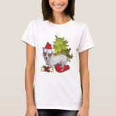 Kersthond Corgi Slapshirt T-shirt (Voorkant)