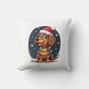 Kersthond Dachshund Kerstman Kerst Wiener 2 Kussen