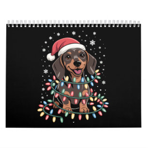 Kersthond Dachshund Kerstman Kerst Wiener Kalender
