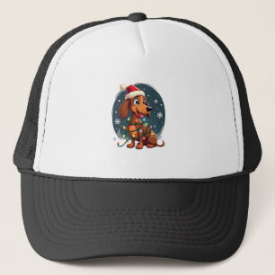 Kersthond Dachshund Kerstman Kerst Wiener Vrouwen Trucker Pet