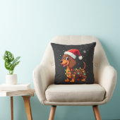 Kersthond Dachshund Kerstman Xmas Wiener 3 Kussen (Stoel)