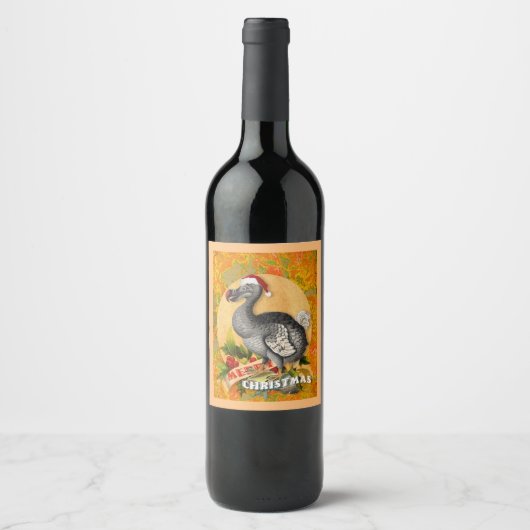 Kersthond Dodo Wijn Etiket (Voorkant)