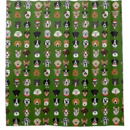 Kersthond Douchegordijn