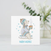 Kersthond Drink cacao-Kaart Bedankkaart (Staand voorkant)