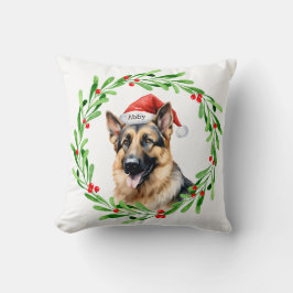 Kersthond Duitse herder Santa Kussen