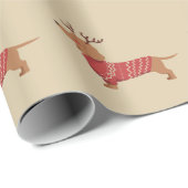 Kersthond Eigenaar Teckel Gift Vakantie Kerstmis Cadeaupapier (Rol Hoek)