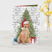 Kersthond en boom kaart (Gele Bloem)