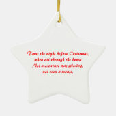 Kersthond en kat-sierplant keramisch ornament (Achterkant)