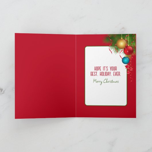 Kersthond en kitten kaart (Binnen)