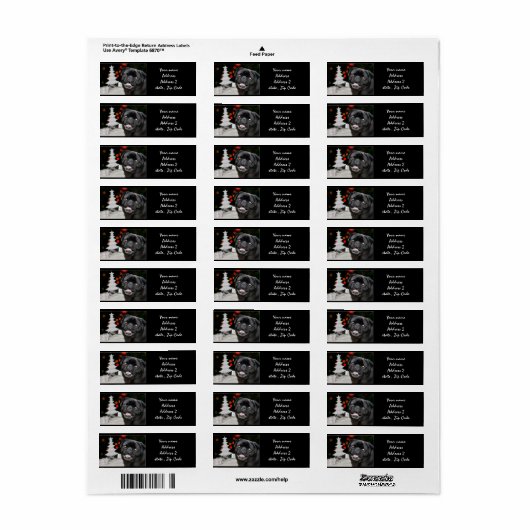 kersthond etiket (Full Sheet)