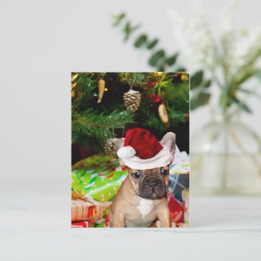 Kersthond Feestdagenkaart (Staand voorkant)
