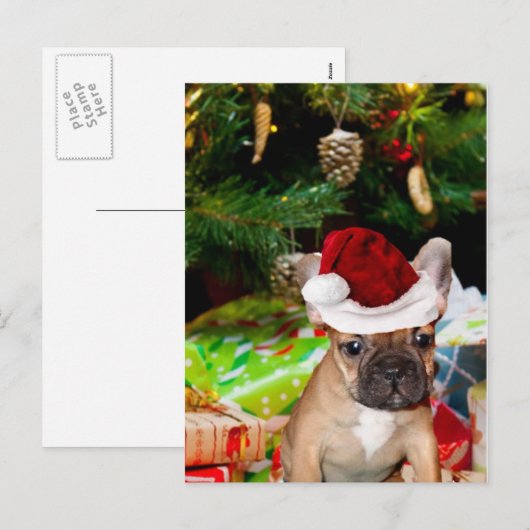 Kersthond Feestdagenkaart (Voorkant / Achterkant)