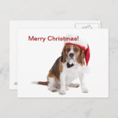 kersthond feestdagenkaart (Voorkant / Achterkant)