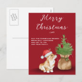 kersthond feestdagenkaart (Voorkant / Achterkant)