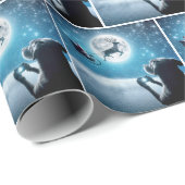 Kersthond fotografeert kerstman in slee cadeaupapier (Rol Hoek)