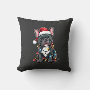 Kersthond Franse Bulldog Kerstmis Franse Bulldog 3 Kussen