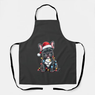 Kersthond Franse Bulldog Kerstmis Franse Bulldog 3 Schort