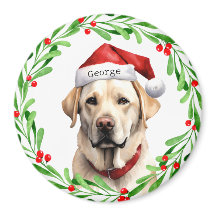 Kersthond Geel Lab Labrador Retriever Santa