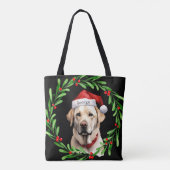 Kersthond Geel Lab Labrador Retriever Santa Tote Bag (Achterkant)
