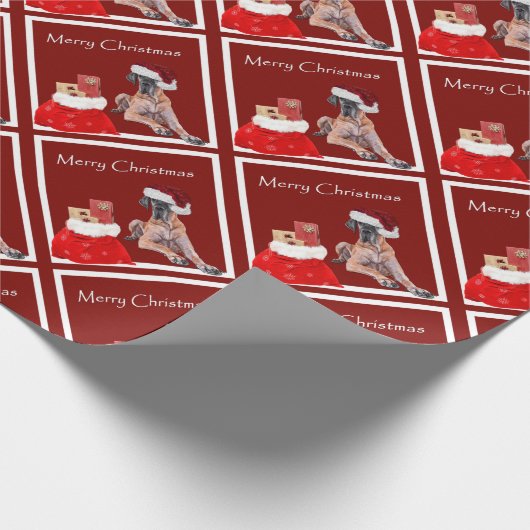 Kersthond geweldige dane cadeaupapier (Hoek)