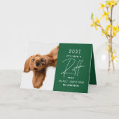 Kersthond Grappig Rufjaar in de review Kaart (Gele Bloem)