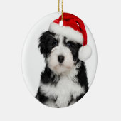 Kersthond Havanese Puppy Dog Keramisch Ornament (Rechts)