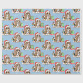Kersthond hond in Snowflakes Cadeaupapier (Vlak)