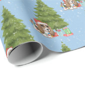 Kersthond hond in Snowflakes Cadeaupapier (Rol Hoek)