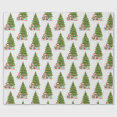 Kersthond in het licht cadeaupapier (Vlak)