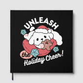 Kersthond in Santa Hat - Vakantie Cheer voor huisd Gastenboek (Voorkant)