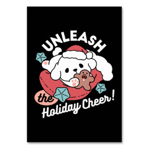 Kersthond in Santa Hat - Vakantie Cheer voor huisd Kaart
