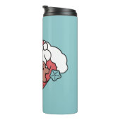 Kersthond in Santa Hat - Vakantie Cheer voor huisd Thermosbeker (Geroteerd rechts)