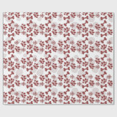 Kersthond Kat Huisdier Bot Sneeuwvlok Patroon  Cadeaupapier (Vlak)