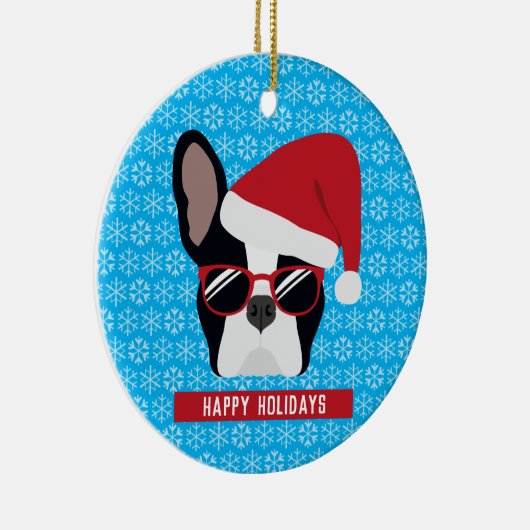Kersthond Keramisch Ornament (Rechts)