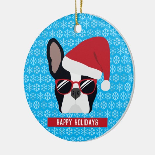 Kersthond Keramisch Ornament (Links)