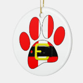 kersthond keramisch ornament (Links)